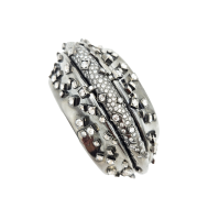 Wilfredo Rosado Diamond & Feather Cuff Bracelet